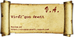 Virágos Anett névjegykártya